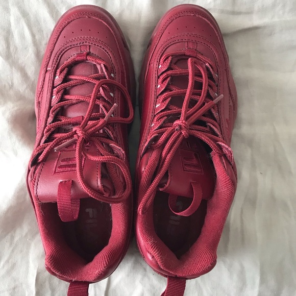 Fila Red/Burgundy Sneakers 9 - Picture 6 of 6